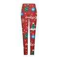 thumbnail image 4 of Lenpel Christmas Leggings for Women Comfy Full Length Printed Running Yoga Pants Soft Workout Tights, 4 of 5