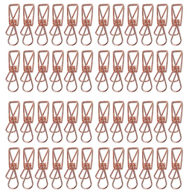 Paquete de 50 Clips metálicos pequeños YONGSHENG dorados multiusos para tendedero