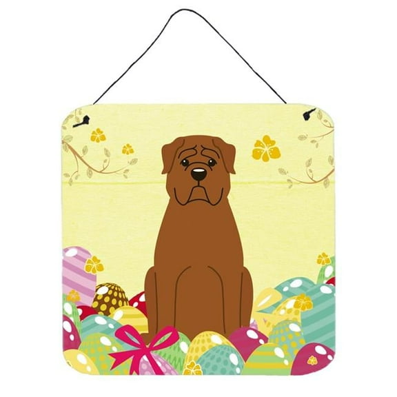Easter Eggs Dogue de Bourdeaux Wall or Door Hanging Prints
