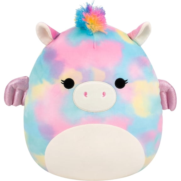 Squishmallows Original 14in Jaime The Rainbow Tie-Dye Pegasus – Official Jazwares Plush (Large)