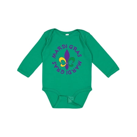 

Inktastic Mardi Gras Holiday Fleur De Lis Gift Baby Boy or Baby Girl Long Sleeve Bodysuit