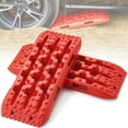 thumbnail image 2 of VEVOR 2pcs Traction Boards with TPR, Short Recovery Tracks for Mud, Snow and Sand, Red, 2 of 12