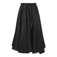 thumbnail image 5 of ZDHoor Girl Solid Color Stretched Waist Performance Circle Skirt Spanish Flamenco Belly Dance Dress Black 3-4, 5 of 5