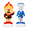 #2-A+B, variant on Snow Miser LED Lighted Blow Mold and Heat Miser LED Lighted Blow Mold Lighted Holiday Pair for Summer Christmas Parties and Winter Home Decor