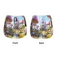 thumbnail image 3 of KLL Dreamy Mushroom House Pattern Shorts Women,Athletic Shorts High Waisted Running Shorts Pocket Sporty Short Gym Elastic Workout Shorts-Medium, 3 of 7