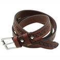 thumbnail image 2 of Orion Leather 1 1/8 Rich Brown Bridle Embossed Leather Belt USA Made, 2 of 4
