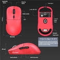 thumbnail image 3 of Free wolf A6 Mouse Gamer, Mouse Inal&aacute;mbrico con Bluetooth/2.4G/USB-C, hasta 24000 dpi, Rat&oacute;n Gamer Recargable, para Windows, Mac (Rojo), 3 of 7