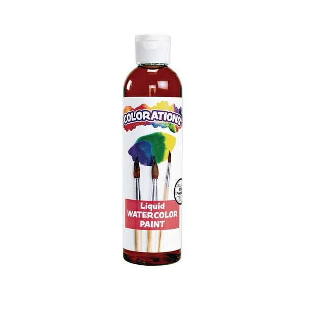 Colorations Liquid Watercolor Paint, 8 fluid ounces oz, Brown, Non