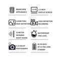 thumbnail image 4 of Trail Camera, IP66 Waterproof Infrared Hunting Camera PIR Sensor with 1/4 Threaded Hole for Wildlife Monitoring, 4 of 7