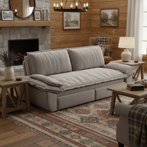 Homy Casa 3-in-1 Convertible Sofa Bed, Queen Size Velvet Sleeper Sofa for Small Space Apartment