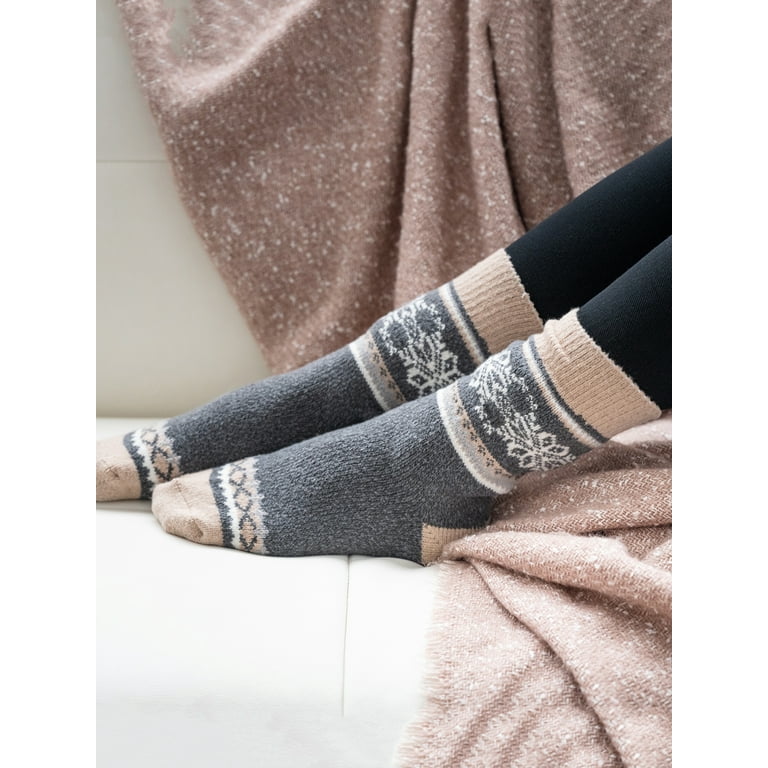 MukLuks Women s Crew Socks 2 Pairs Walmart