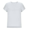 thumbnail image 6 of Women's Viscose Sleep T-Shirt V-Neck Pajamas Top, 6 of 8
