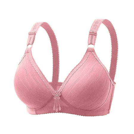 Gnurob Saving Women s Push Up Lace Bra Padded No Underwire Bras Lift Up Adjustable Strap Bralettes Comfort Seamless Bralette Plus Size Deals 02-Pink X-Large