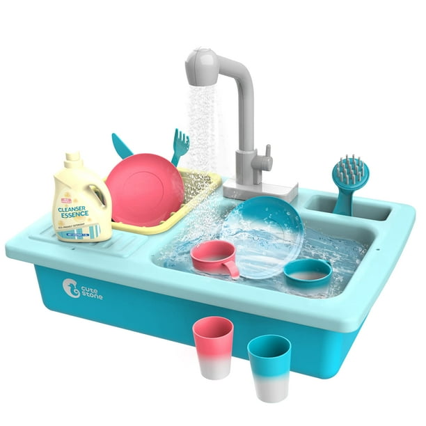 Juguete para fregadero de cocina CUTE STONE que cambia de color con accesorios