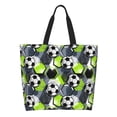thumbnail image 1 of Fotbe Football Bolsa Tote Estética de Lona con Estampado para Mujer - Bolsa Reutilizable de Hombro Casual para Vacaciones, Compras, Trabajo y Gimnasio, 1 of 8