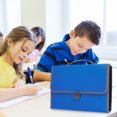thumbnail image 4 of KQJQS 13 Pocket Accordian File Organizer Expanding File Folder for A4 Paper, Briefcase File Case with Durable Handle & Buckle Closure for School Home & Business, 4 of 7