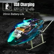 PayUSD Remote Control Helicopter Mini Gyroscope RC Helicopters LED Light for Indoor to Fly for Kids and Beginners, Blue