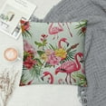 thumbnail image 2 of Nawypu Tropical Flowers Flamingo Pillowcase with Zipper Queen Size Microfiber Pillow Cover , Breathable and Ultra Soft for Sofa Bed, 2 of 5
