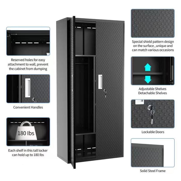 Large Single Tier School Locker Free Standing AdirOffice Large Single ...