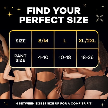 Always ZZZ Overnight Disposable Period Underwear Size S-M, 7 Count
