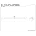 thumbnail image 5 of Kingston Brass Victorian 24" Towel Bar, 5 of 5