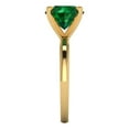 thumbnail image 3 of Clara Pucci 14K Yellow Gold 3ct Emerald Solitaire Ring for Women, 3 of 8