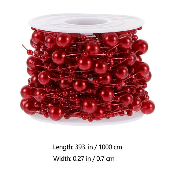 Masteelf 1 Roll Artificial Pearls Beads String Headdress Material Holiday Crafts DIY Chain