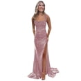 thumbnail image 1 of Vestido de fiesta BOLENSYE Dusty Rose con lentejuelas, talla grande US18W, 1 of 7