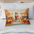 thumbnail image 4 of Happy Thanksgiving Siberian Husky Give Thanks Fall Beanie Scarf Welcome Quilt Pillowcase Husky Dog Lover Gifts Throw Pillow Cover Bed Home Decor - 00020, 4 of 5