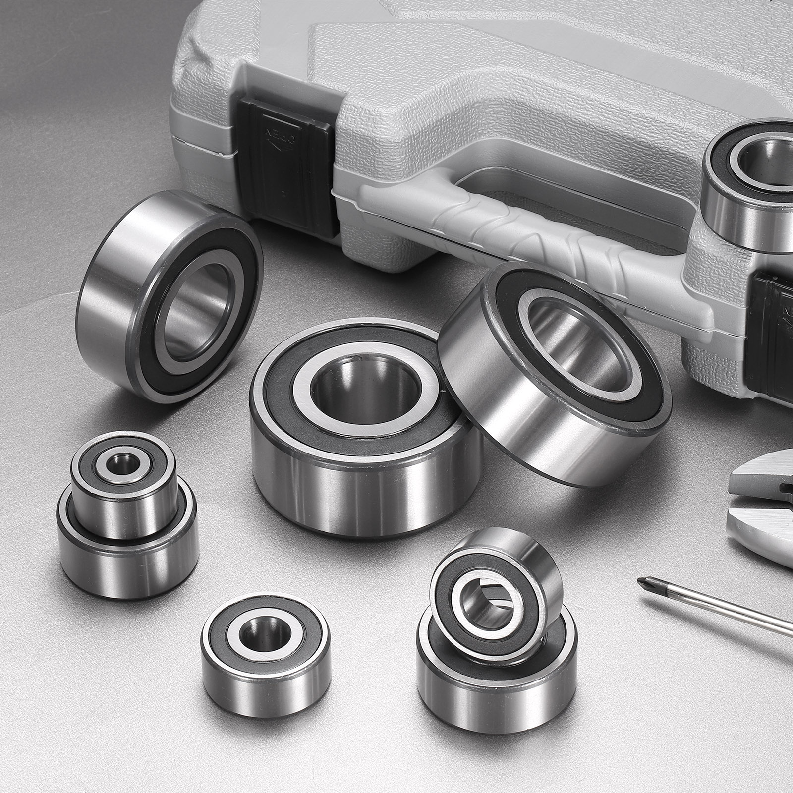 Uxcell 2 Pack 3302-2RS/5302-2RS Double Row Sealed Angular Contact Ball Bearing, 15 x 42 x 19mm Ball Bearings for Electric Motor, Pumps, Compressors, Agricultural Machinery