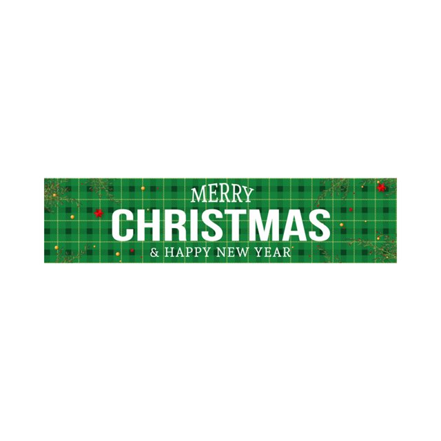 Outdoor Christmas Decorations Yard Banner 98.42 in x 19.68 in Polyester Multicolor Front Porch Trim