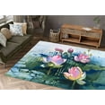 thumbnail image 3 of Housewarming Gift Rugs, Lotus Rug, Dining Room Rug, Floral Rug, Modern Rugs, Modern Rug, Colorful Rugs, Flower Rugs, Non Slip Rug, Cute Rug, 2.6'x4' - 80x120 cm, 3 of 4