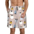 thumbnail image 2 of Uemuo Cute Hand Drawn Bear Pattern Men's Swim Trunks Hawaiian Beach Bathing Suit Swimsuits Beach Quick-Dry Shorts with Pockets-X-Large, 2 of 9