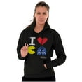 thumbnail image 3 of Pixelized Retro Game I Heart PACMAN Hoodie Sweatshirt Women Men Brisco Brands M, 3 of 6
