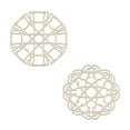 thumbnail image 1 of Mandala Wooden Wall Art Set of 2, Geometric Circles Lattice Royal Artwork, Birch Plywood Rustic Wall Art Accent for Hallway Bedroom Living Room and Offices, 11.4" X 11.4" X 0.1", by Ambesonne, 1 of 4