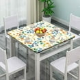 thumbnail image 2 of Square Fitted Elastic Edge Table Cloths, Abstract Colorful Leaves Flower Plant Polyester Table Cover, for Indoor Holiday Family Banquet and Outdoor Patio Use, Fit for 34" x 34"Square Table, 2 of 5