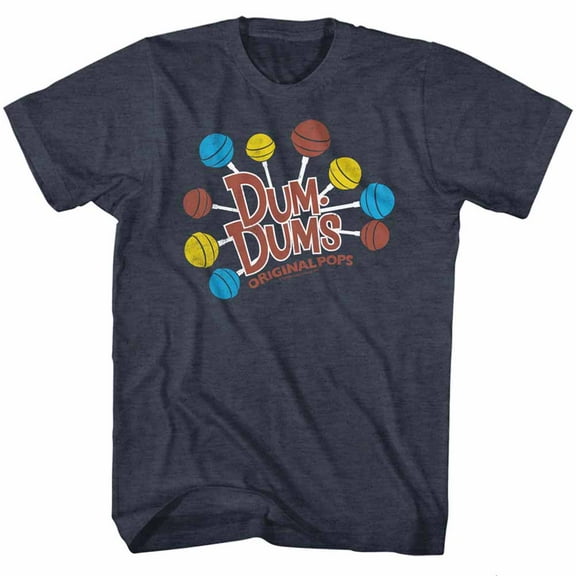 Dum Dums Navy Heather Adult T-Shirt