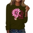 thumbnail image 2 of VKOYWKM Pink Ribbon T-Shirt for Women Breast Cancer Long Sleeve T-Shirts Breast Cancer Awareness Shirt Loose Fit Crew Neck Cancer Survivor Shirt, 2 of 5