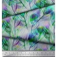 thumbnail image 2 of Soimoi Poly Georgette Fabric Peacock Feather Printed Craft Fabric by the Yard 52 Inch Wide, 2 of 3