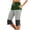1Green, variant on Capris for Seniors，Summer Womens Athletic Capris Pants Side Split Color Block Capri Pants Lace-Up Elastic Waist Pants Hip Lift Tummy Control Yoga Leggings Workout Gym Clothes