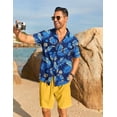 thumbnail image 3 of COOFANDY Men's Hawaiian 2 Piece Outfits Summer Beach Matching Set Short Sleeve Floral Shirts and Shorts, 3 of 6