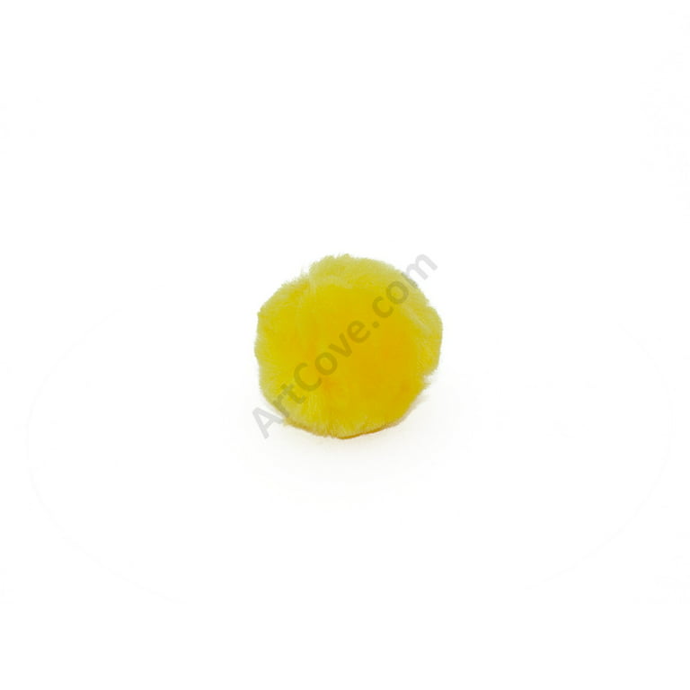 Yellow 1.5 inch Pom-Poms, 15 Pack