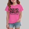 thumbnail image 2 of UAYOTSE Girls Striped Ruffle Short Sleeve T Shirts Kids Summer Crewneck Tops Casual Tees,Sizes 13-14 Years, 2 of 5