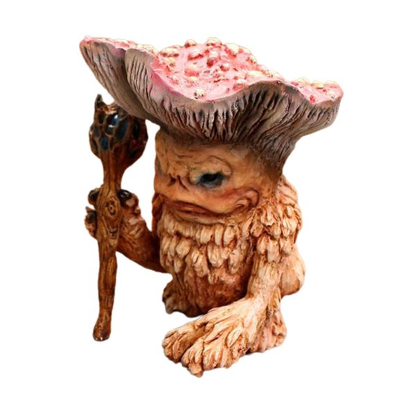 Cuento De Hadas 12 Cm Hada Seta Elfo Chamán Hechicero Troll Figura De Decoración De Jardín Hecha De Resina De Alta