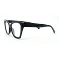 thumbnail image 4 of Womens Classy Oversized Thick Plastic Cat Eye Reading Glasses Black +1.00, 4 of 4