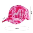 thumbnail image 6 of Eoperou Peaked Cap Adjustable Ultra-Light Non-Fading Wear Resistant Match Freely Decorative Cotton Unisex Tie-Dye Sunshade Cap UV Protection Hat for Outdoor, 6 of 8