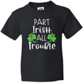 thumbnail image 3 of Inktastic Part Irish All Trouble St. Patrick's Day with Green Clovers Youth T-Shirt, 3 of 5