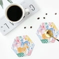 thumbnail image 5 of Balery 4 Pcs Zebra Colourfulleather Coasters Set, Drink Table Cup Coasters For Living Room Kitchen Coffee Decor, 5 of 9