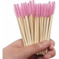 thumbnail image 3 of Disposable Mascara Brushes Portable Eyelash Wands With Bamboo Handle Flexible Nylon Brush Eyebrow Makeup Applicators For Women Girls Eye Lash Extensio, 3 of 4