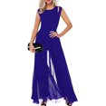 thumbnail image 2 of cffvdiz Combinaisons pour Femmes Col Rond Sans Manches Jambes Larges Combinaisons Pantalons Longs Amples, 2 of 5